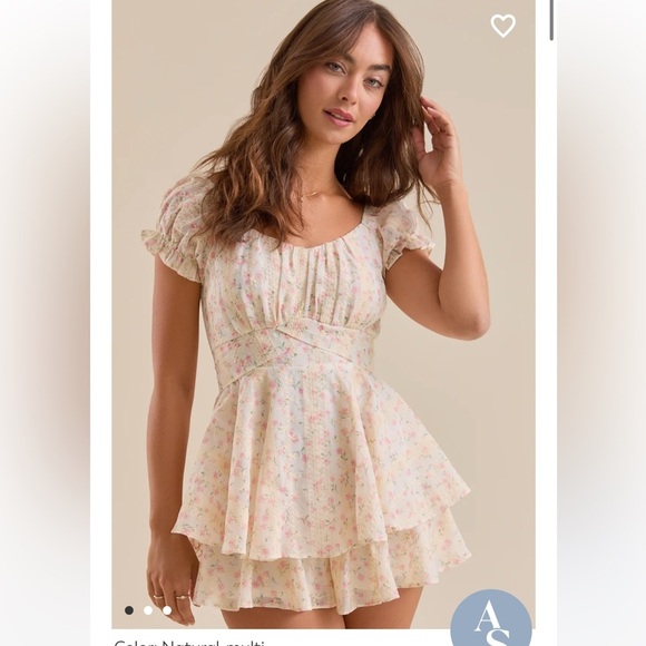 New with tags Altar’d State Haisley Double Layered Romper